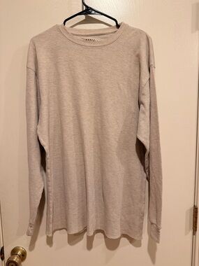 Galaxy By Harvic Long-Sleeve Thermal Shirt - Light Beige